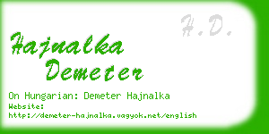 hajnalka demeter business card